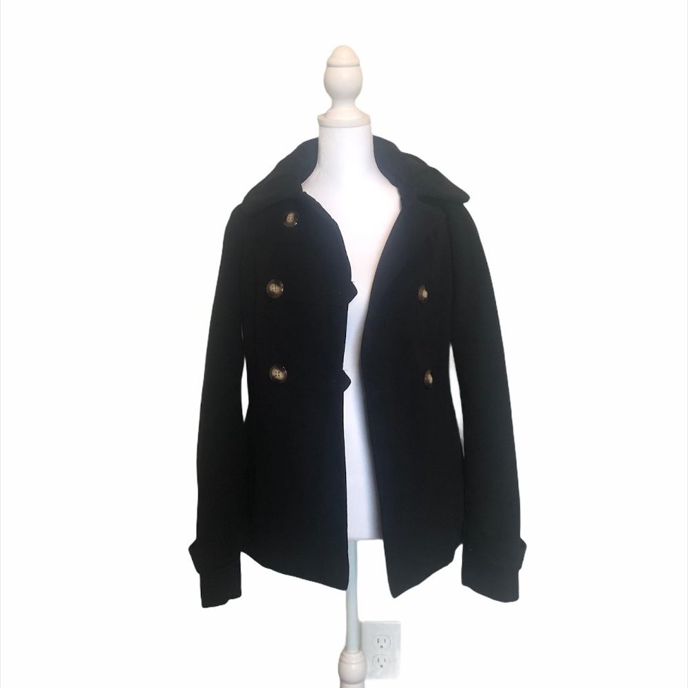 Black Small Hydraulic Pea Coat
